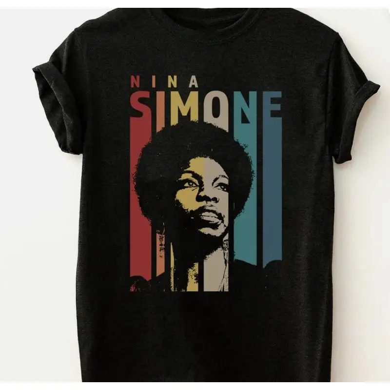 Nina Simone Singer T shirt Black  All Sizes S 5Xl