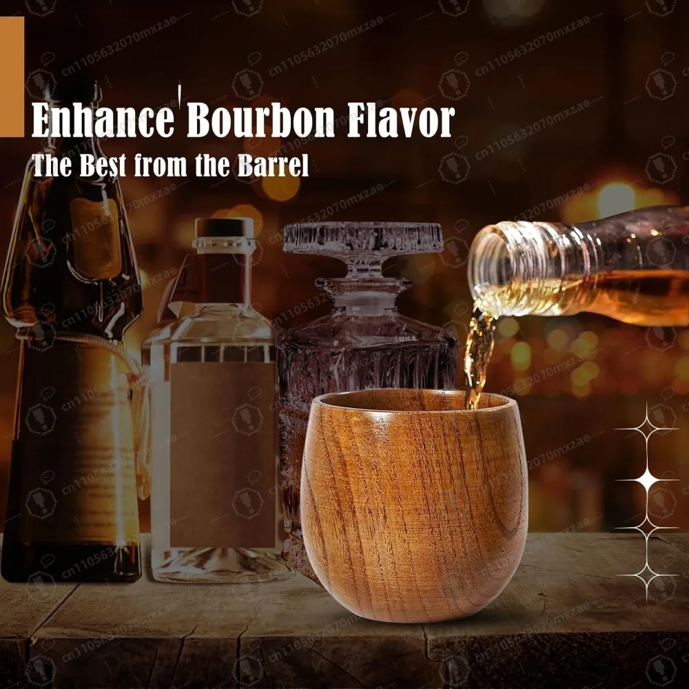 

Handcrafted Wooden Bourbon Whiskey Glasses for Men, Handcrafted Oak Barrel Tumblers, Unique Whiskey Gifts for Men, Husband, Dad