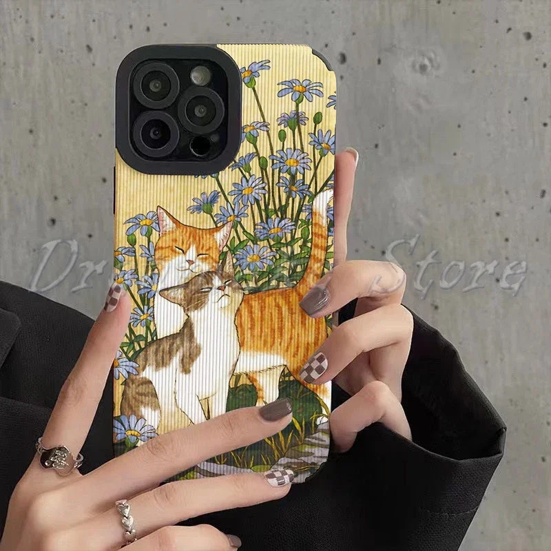 Cute Cat Phone Case for Iphone 11 Pro Max Iphone 16 Pro Max Iphone 13 Pro Max Iphone 14 Pro Max Iphone 15 Pro Max Case