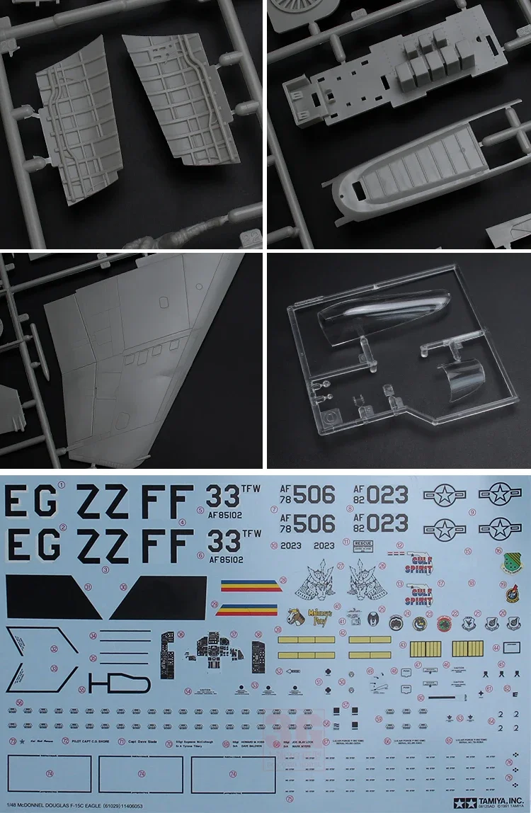 TAMIYA geassembleerde vliegtuigmodelset 61029 Amerikaanse F-15C Eagle 1/48