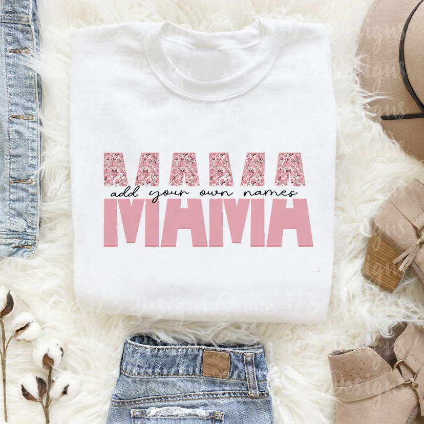 2023 Women Tshirt Pink Graphic Super Mama Cute Mom of Girls Clothes Lady Tops Clothing Tees Print Female T Shirt T-Shirt Femme