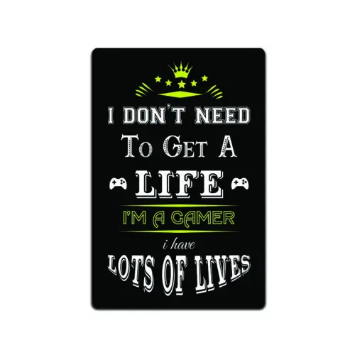 Жестяной знак для детской настенной двери, декор-мне не нужно вести жизнь, я геймер