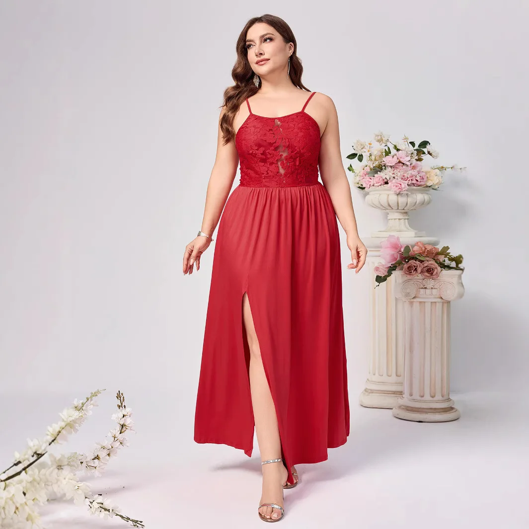 

Solid Color Red Sexy Dress Long Skirt Dress Women's Evening Dress Casual 2025 Party Summer Elegantes Casual Y2k