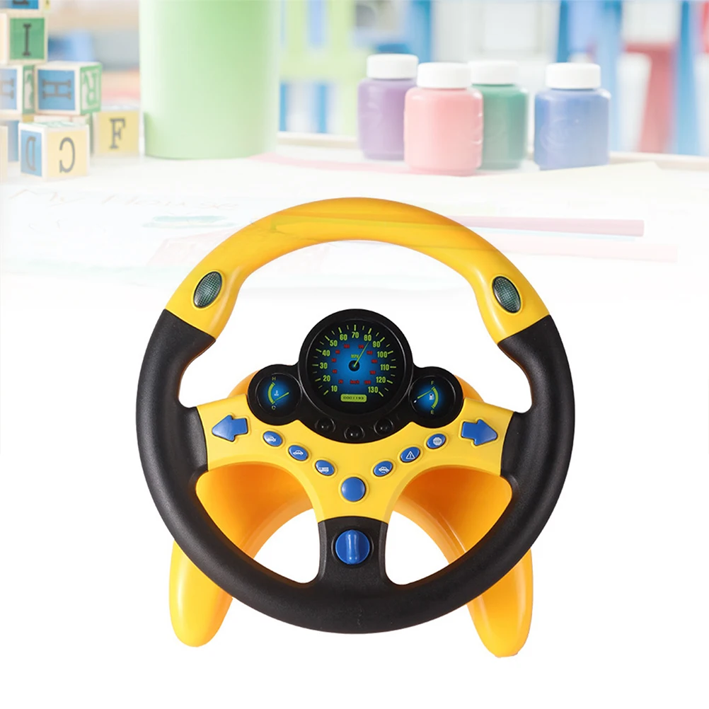 

1pc Simulation For Kids Co- Driving Game - Steering Wheel No Yellow Electronic Toy