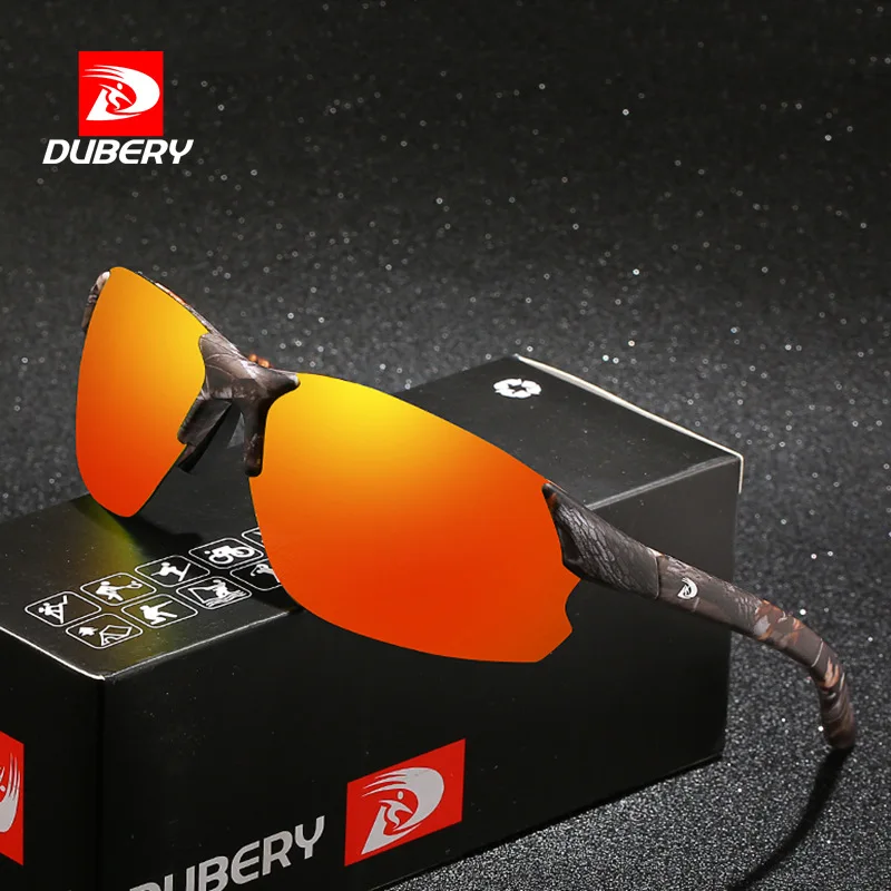 DUBERY Fashion Camouflage Photochromism Sunglasses Men Women Fishing Driving Man Luxury Brand Designer Sun Glasses UV400 Eyewear
