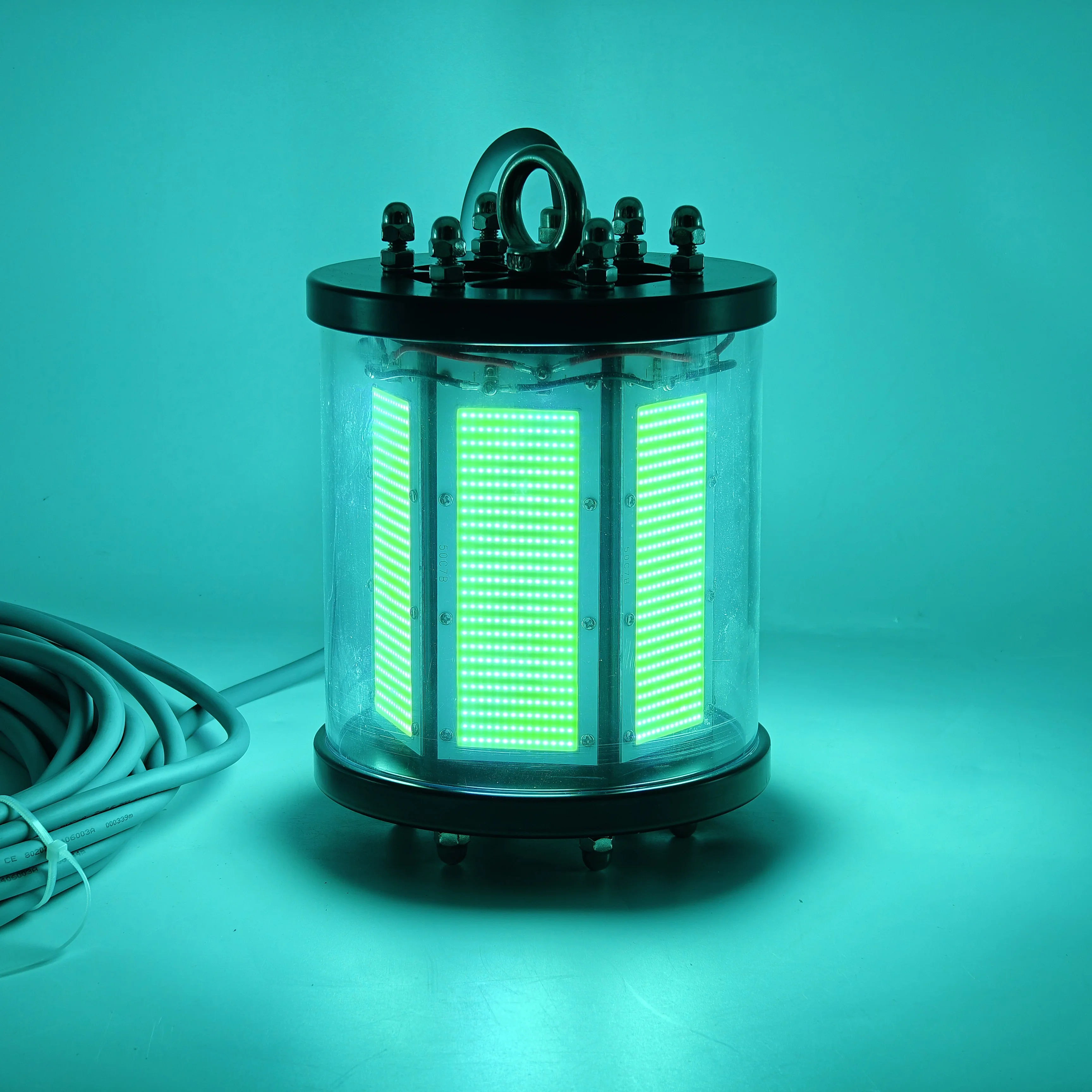 

1000W IP68 Rated LED Deep Sea Fishing Light with Submersible Squid Octopus Attract Green 50m Lighting