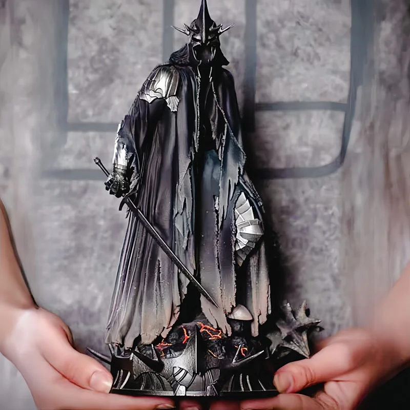 New 26cm Lord Of Rings Figure Witch-King Of Angmar Figurine Nazgul Ringwraith Statue Pvc Gk Model Desktop Ornament Kids Toy Gift