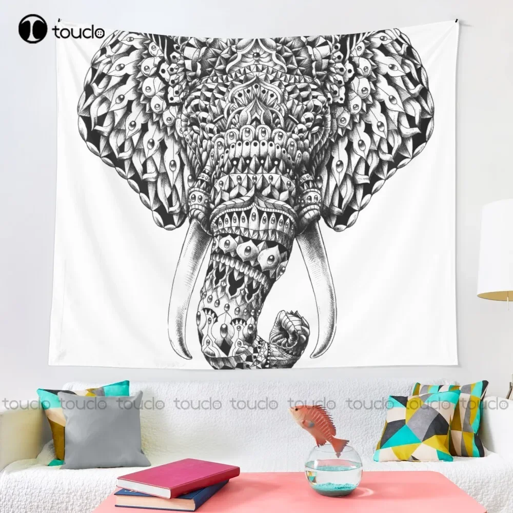 Ornate Elephant Head Tapestry Gaming Tapestry Tapestry Wall Hanging For Living Room Bedroom Dorm Room Home Decor Background Wall