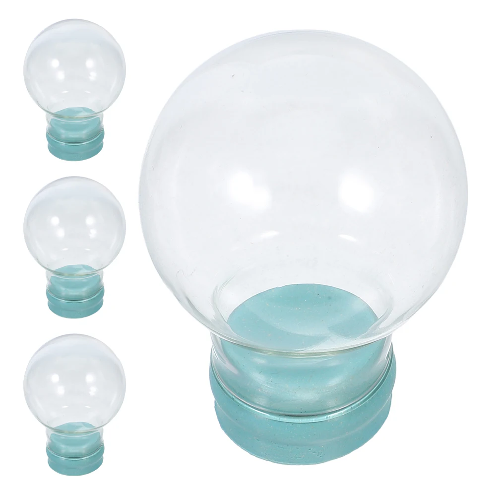 

4Pcs Christmas Snow Globe Covers 85Mm Clear Glass Dome DIY Transparent Snow Globe Craft Kit Holiday Decoration Unique Gift