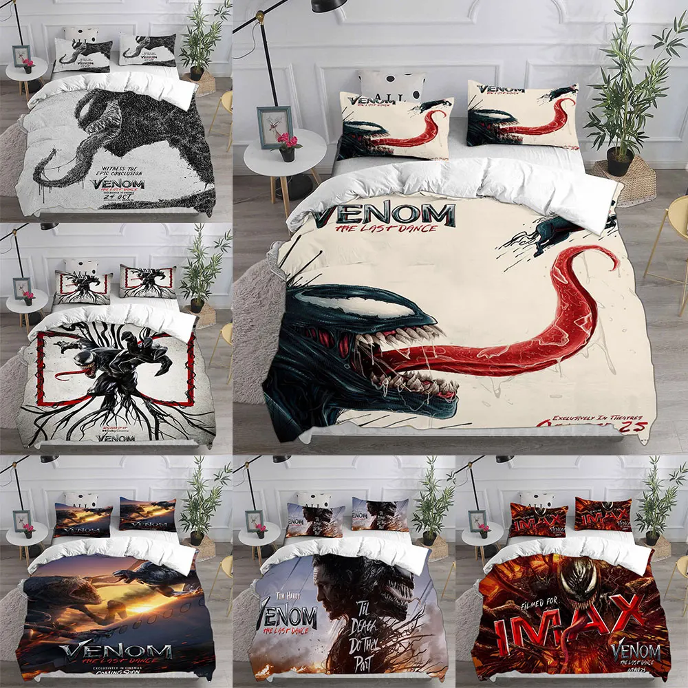 

Venom The Last Dance Bedding Sets Soft Comforter Cover Bed Cover Duvet Cover Pillow Case 2-3 Pieces Sets Kids Adult Size