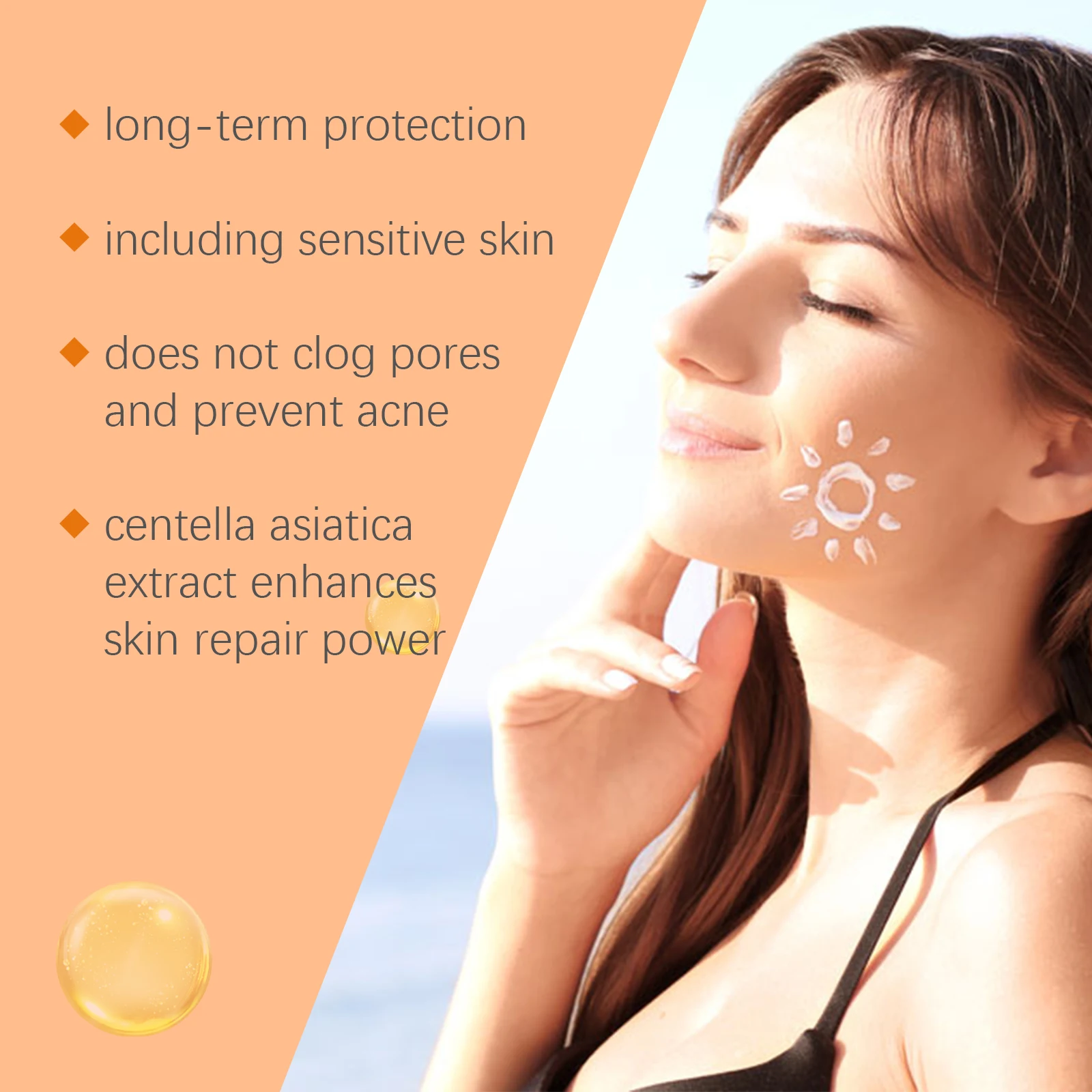 SFP 60+ Invisible Sunscren Lightweight Sweat Resistant Daily Face Moisturizer Sun Lotion Refreshing Zero White Cast Suncream