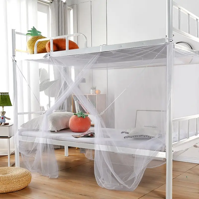 New Dormitory Lower Berth Universal Mosquito Net Summer Encrypted Breathable Mosquito Net Student Single Pure Color Mosquito Net