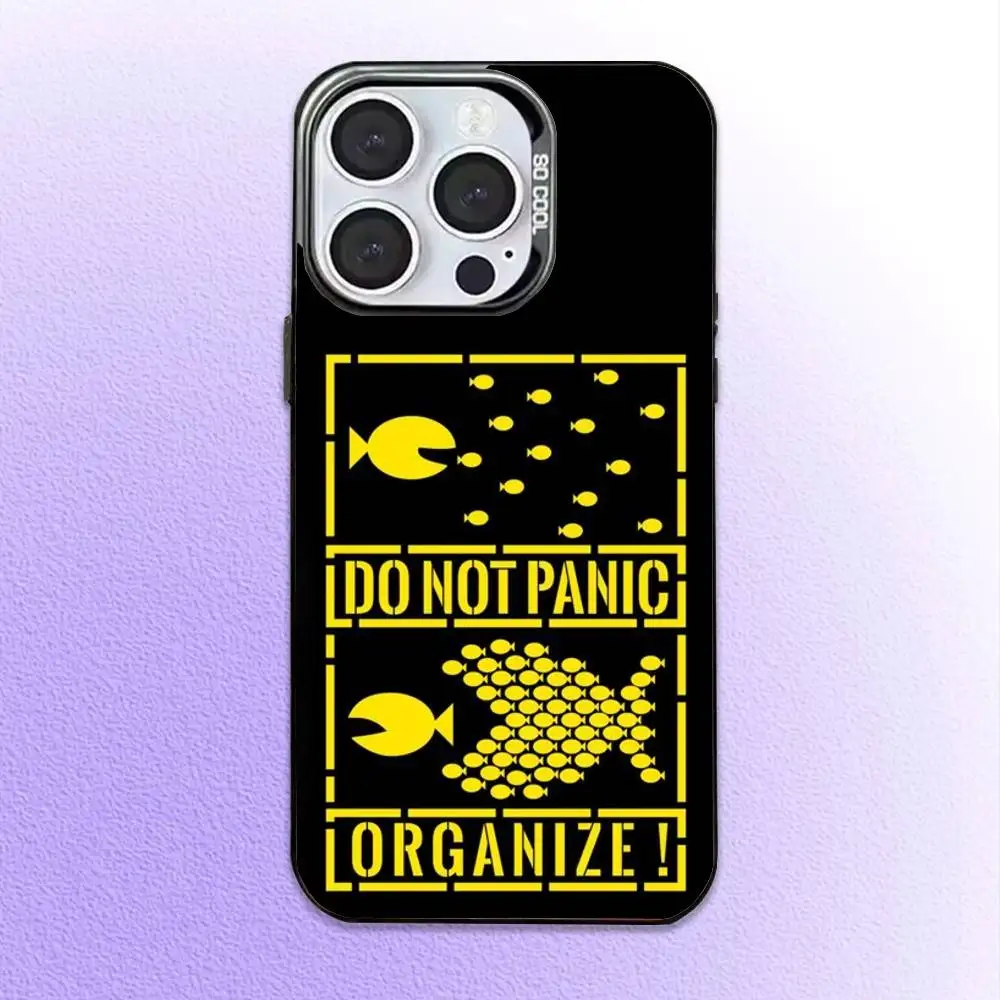 حافظة هاتف لا داعي للذعر لهاتف آيفون 17،16،15،14،13،12،11 بلس، برو ماكس، غطاء مقاوم للصدمات غير لامع