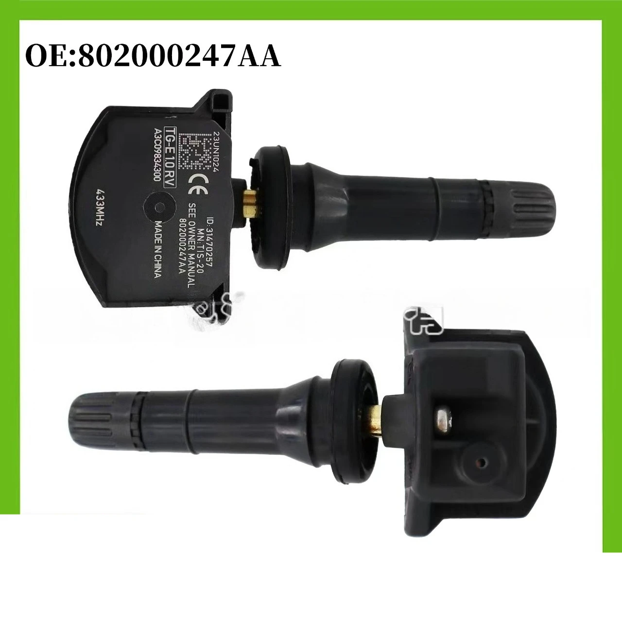 

802000247AA 1/4pcs TPMS Tire Pressure Monitor Sensor For Chery ARRIZO 5 Plus 2020-12 to 2025-06 for Chery Tiggo 7 Chaifeng