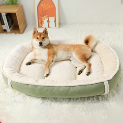 Suede Velvet Dog Bed Soft PP Cotton Filling Keep Warm Sleeping Mat for Small Medium Big Dogs for All Seasons Pet Accessories