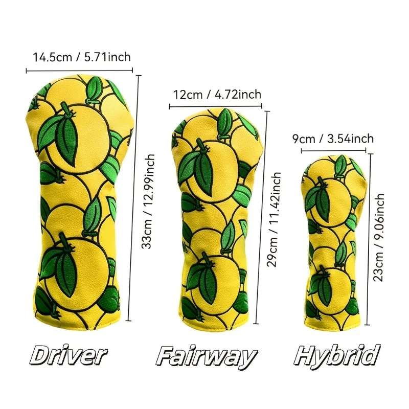 Multiple Customized Orange Design Golf Club Head Covers, Dustproof and Durable, Golf Accessories, Providing the Best Protection image 6