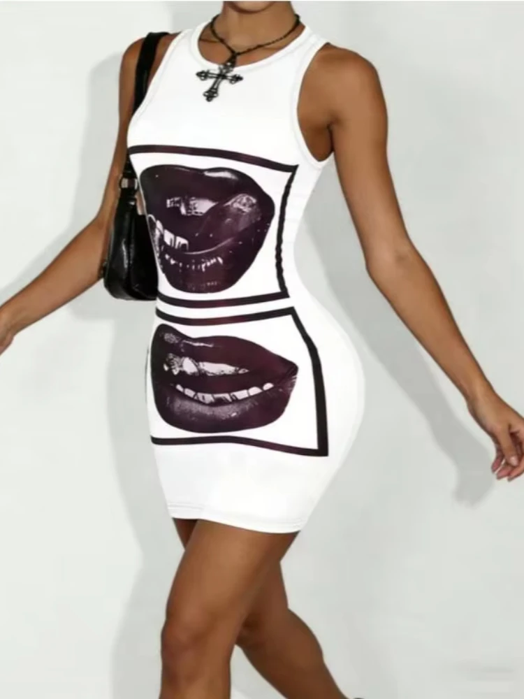2026 Summer Fashion New Women's Harajuku Design Party Dress Individuality Hip Wrapping Slimming Sexy Dress Street Clothes Emo