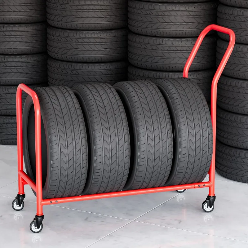 Tire rack display rack, wheeled car tire display rack, repair shop, workshop mobile tire hub rack, 4S shop