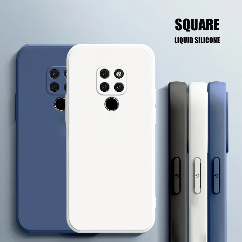 Original Square Liquid Silicone Case for Mate 20 Pro Lite X Mate20 20X 20Pro Mate20Pro Luxury Camera Protection Soft Back Cover