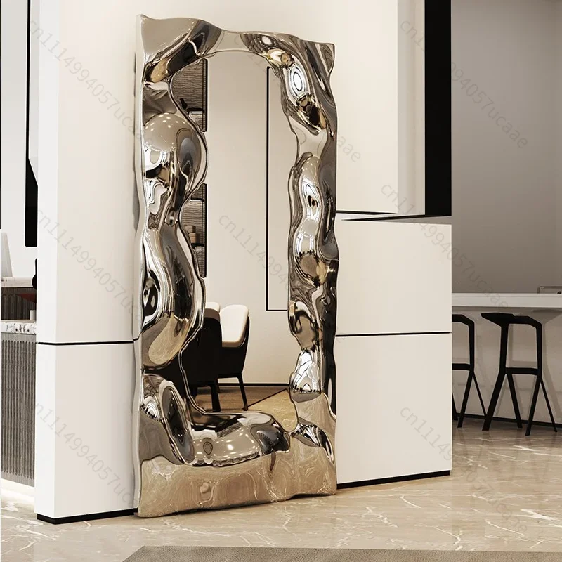 Modern Customized Stainless Steel Mirror Wall Decoration Model Room Sofa Background Hotel Restaurant Porch Metal Wall Pendant