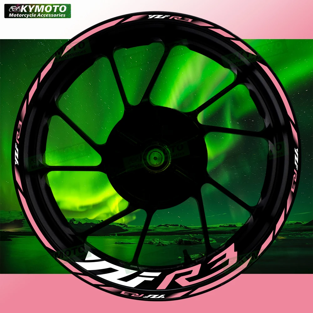 

Аксессуары для мотоциклов YZF R3 R 3, 17-дюймовые наклейки на передние и задние колеса, обтекатель ступицы колеса, модифицированные светоотражающие наклейки на обод
