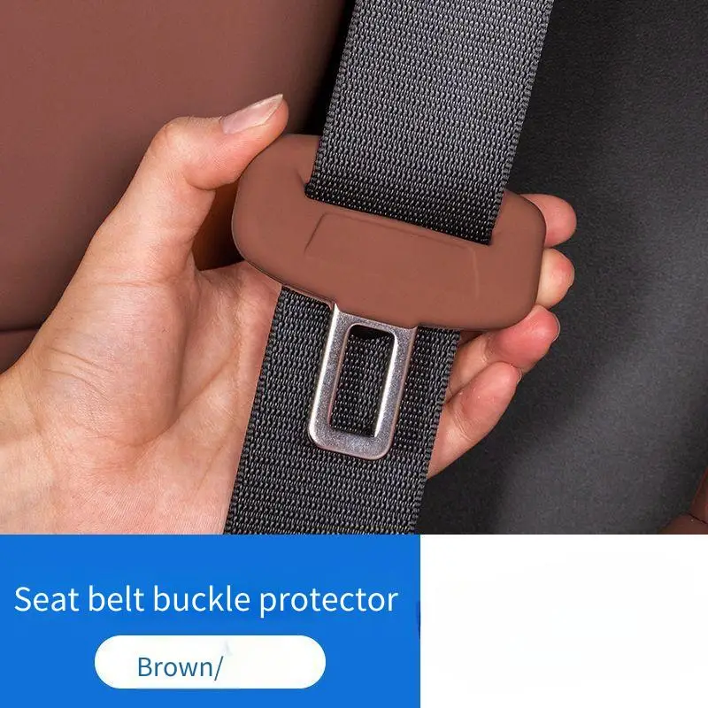 

2Pcs Universal Silicone Seat Belt Buckle Protector Anti-Scratch Anti-Noise Dustproof Car Interior Accessories