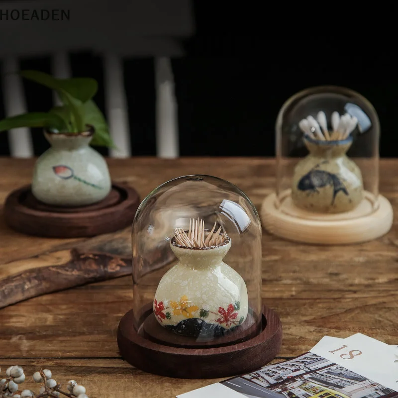 일본 세라믹 이쑤시개 거치대, 과일 픽 용기, 항아리 상자, 꽃 꽃병, 레트로 작은 꽃병 장식, 이쑤시개 디펜서 상자