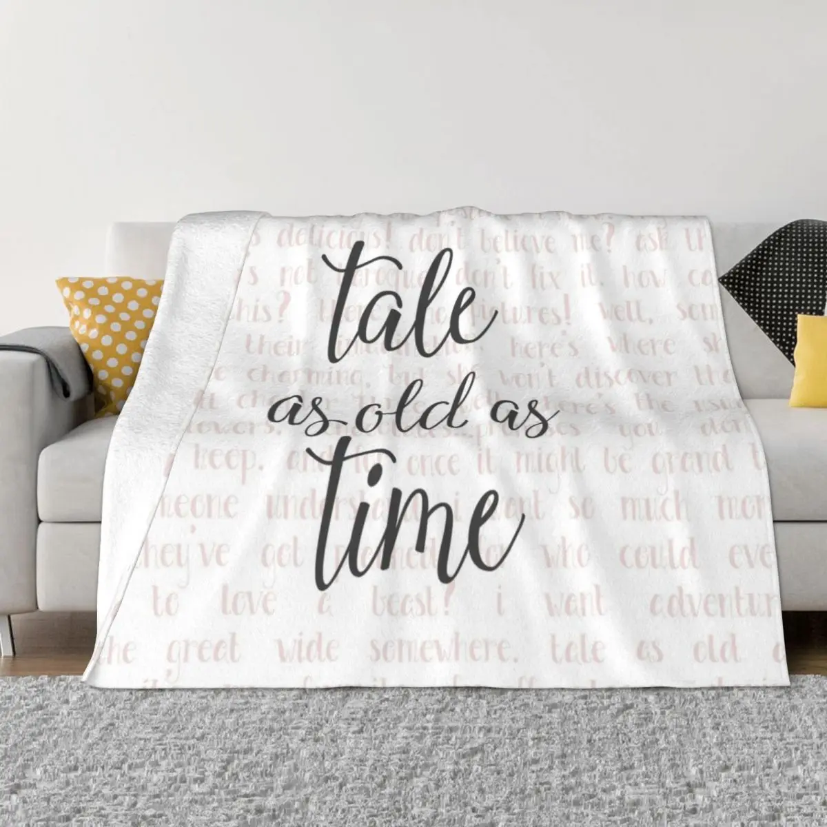 

Tale as Old as Time Throw Blanket Nap Blanket Single Blanket blankets and blankets