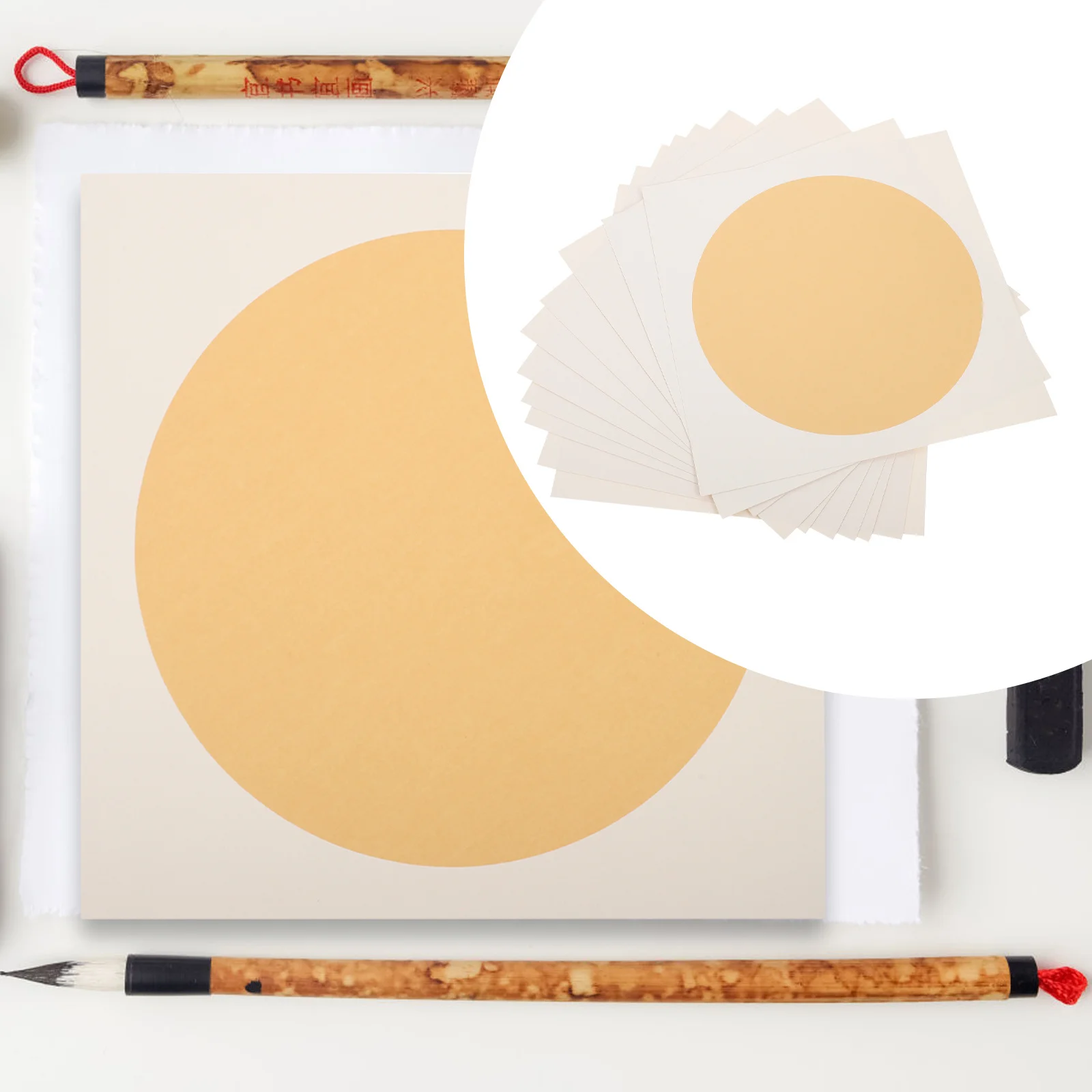 بطاقة نهائية مرآة 10 أوراق ورق شوان فارغ للخط الصيني سومي الحبر الفن اللوحة الرسم التقليدي اليدوية