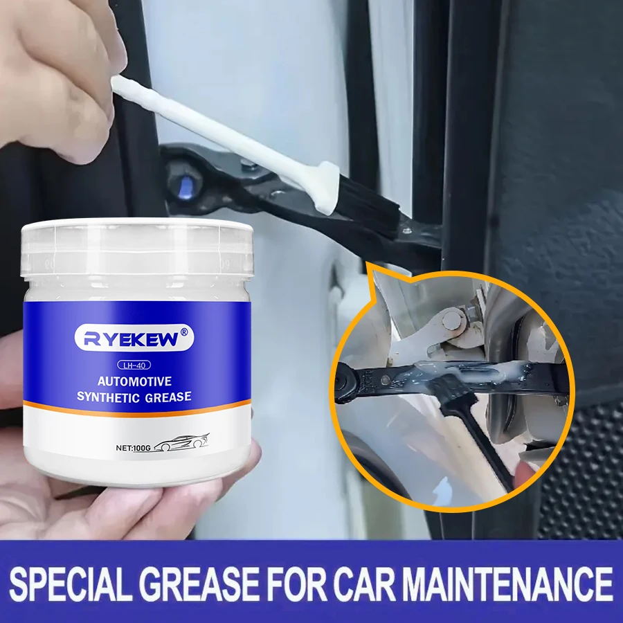Multi-Purpose Synthetic Grease - Automotive Door Channel Lubricant, Sunroof Track & Moving Parts Maintenance | All-Season Waterp