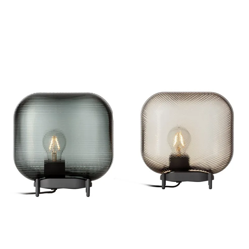 

Glass exhibition hall desk lamp, living room bedroom bedside lamp, modern simple light luxury decoration