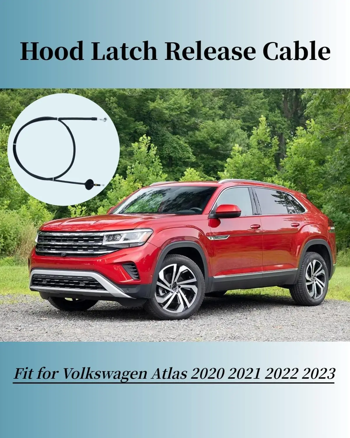 1PCS New Quality Car Hood Latch Release Cable Line Lock Wire 3CM823535 3CM-823-535 For Volkswagen Atlas 2020 2021 2022 2023 Car Accessories