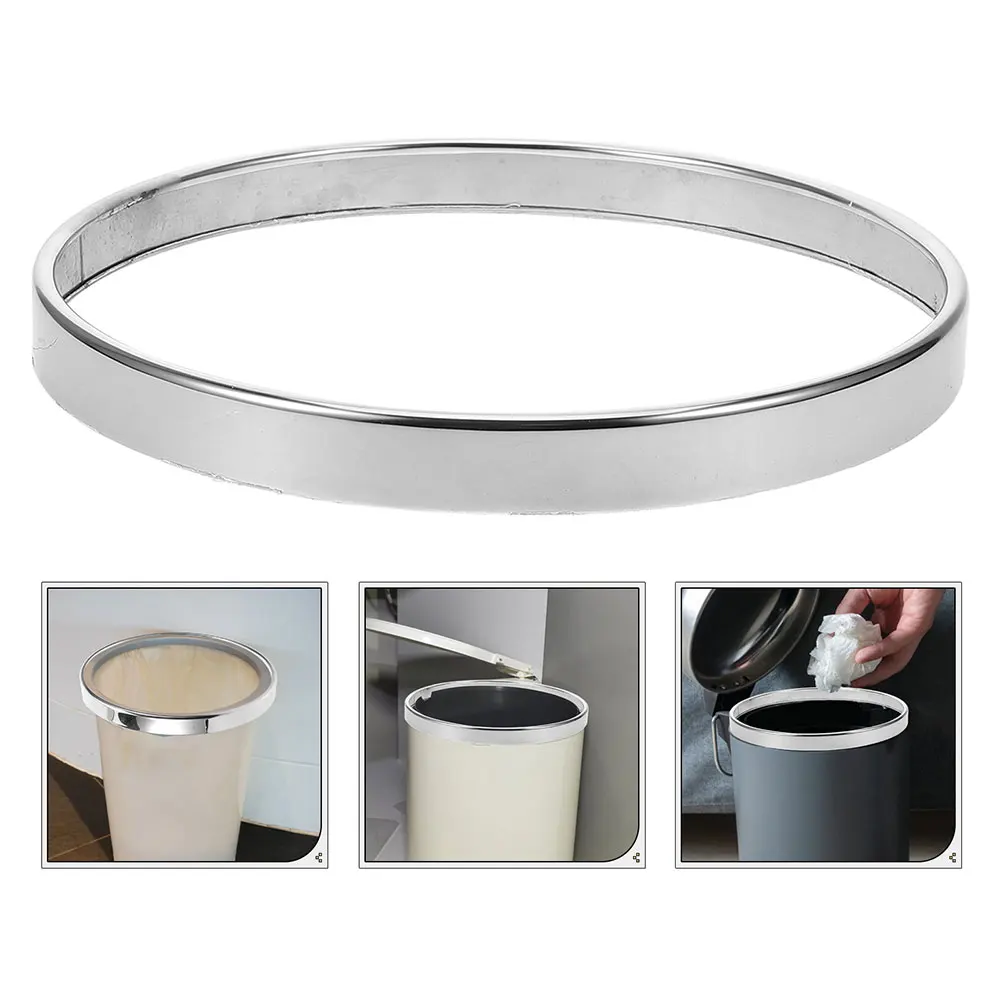

Plastic Trash Can 20cm Round Garbage Bin Lid Press Bag Stability Easy Installation Versatile Use Home Office