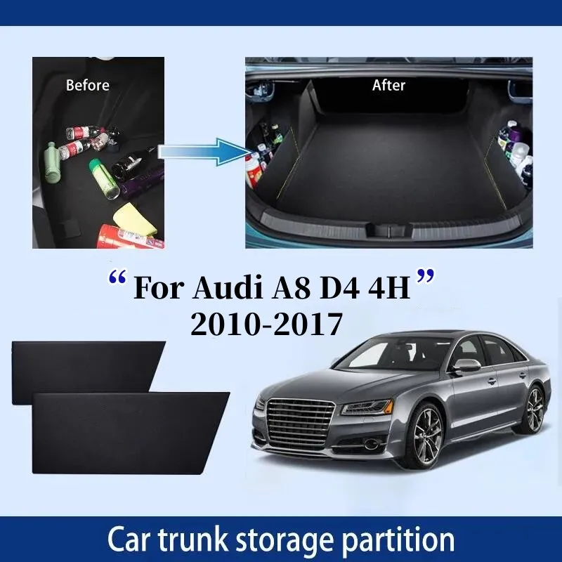 

Car Accessories For Audi A8 D4 4H 2010~2017 2016 Trunk Storage Partition Multifunction Storage Auto Interior Parts Organizer
