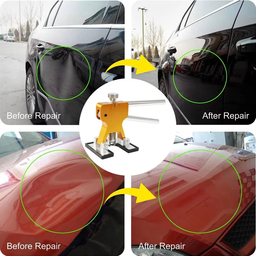 Ferramentas de reparo de amassados de carro, chapa metálica sem pintura, extrator de plástico, auto pequeno, granizo, ferramentas de reparo de remoção de amassados