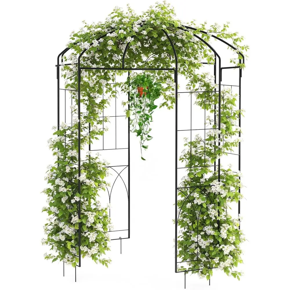 

Elegant 8.8ft Steel Wedding Arbor - Romantic Birdcage Gazebo for Outdoor Ceremonies and Garden Pergolas