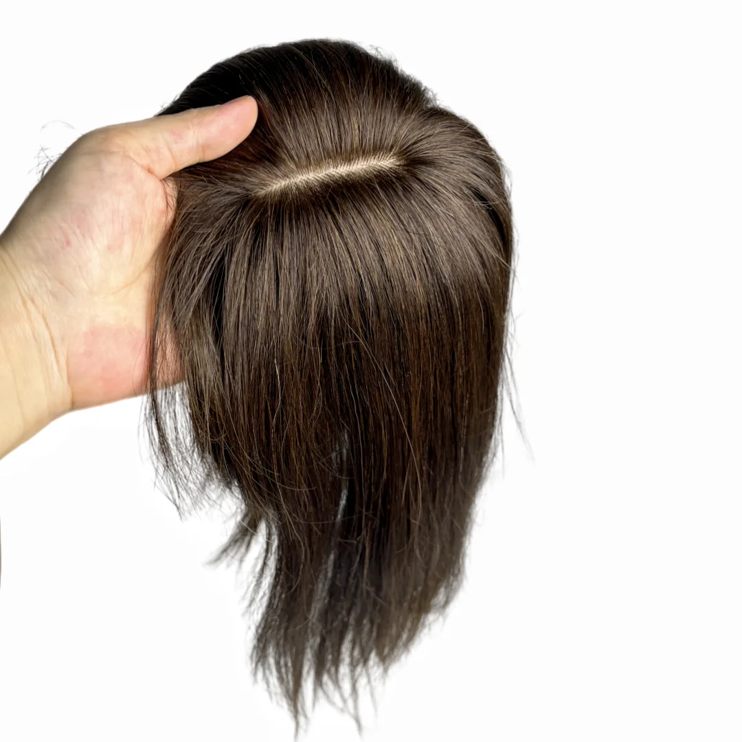 القبعات العالية للنساء شعر بشري حقيقي ثلاثية الأبعاد الشعر البشري القبعات العالية للنساء مع ترقق الشعر الجزء الأوسط كليب في الانفجارات النساء قطع الشعر