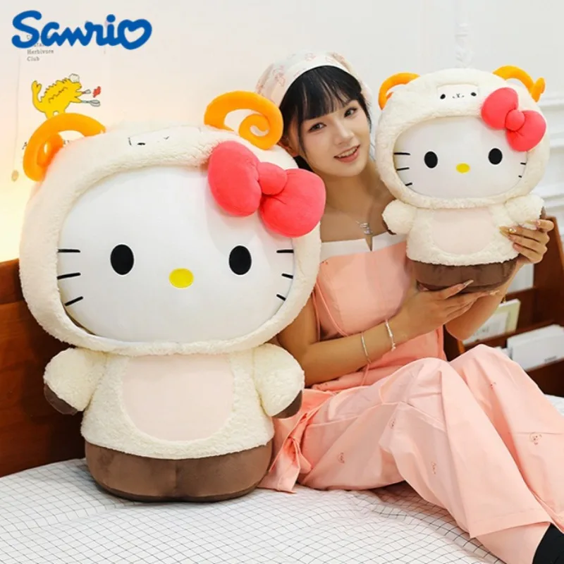 45/60/80 cm große Größe Hello Kitty Sanrio Anime Plüsch Puppe Kawaii Zimmer Plüschtiere Kissen Ornamente Kinder Weihnachtsgeschenk