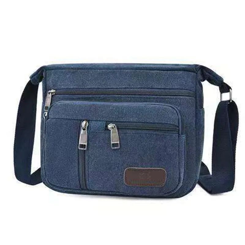 حقيبة كروس قماشية للرجال أنيقة كاجوال متعددة الوظائف للتنقل مع تصميم حبال