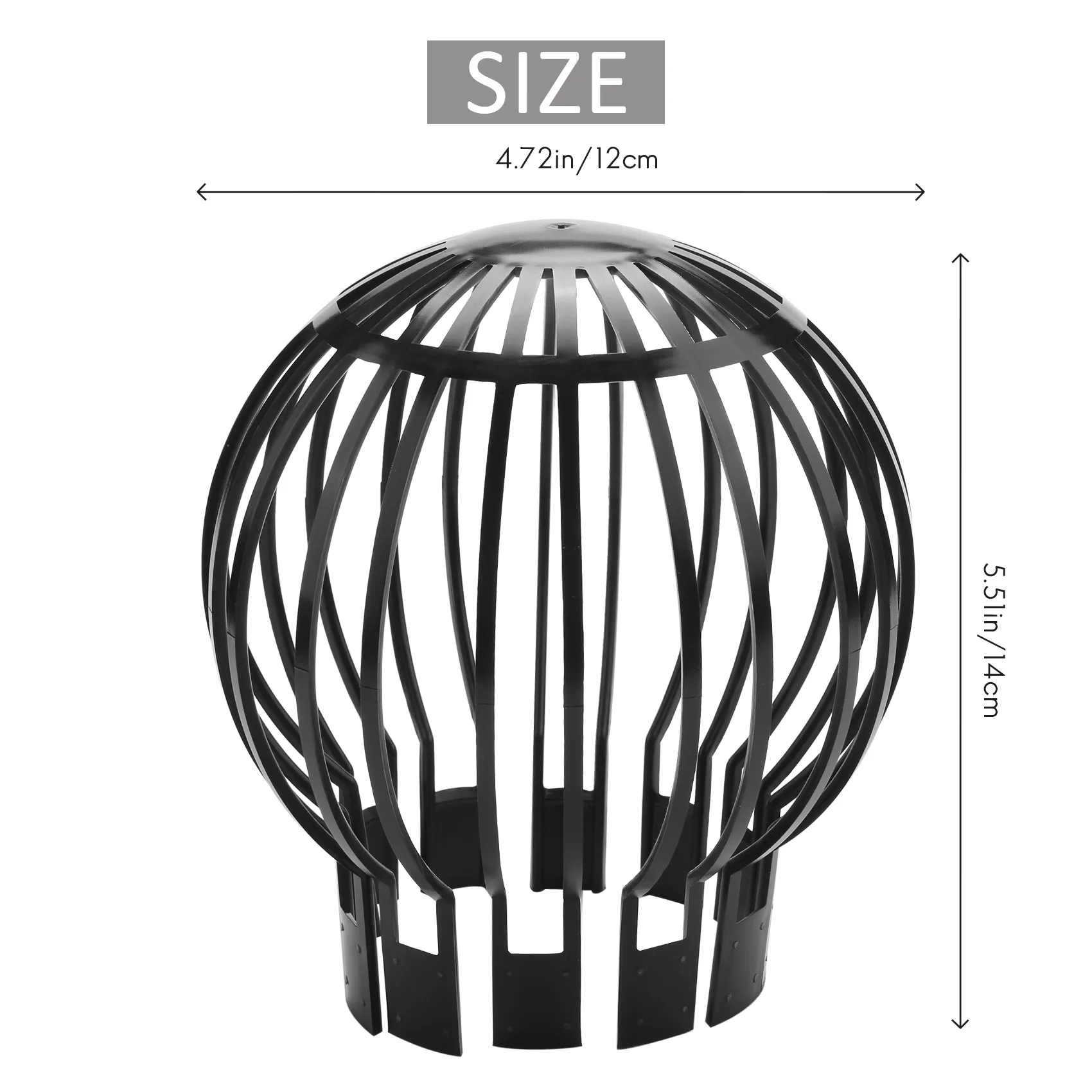 L68A4PCS Gutter Guard Downspouts Filter Strainer Preventing Leaf Debris Branches Roof Moss From Clogging the Pipes