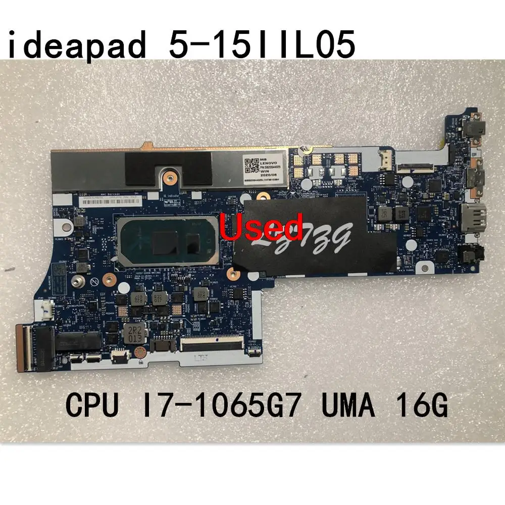 Used for lenovo ideapad 5-15IIL05 Laptop Motherboard  With CPU I7-1065G7 UMA 16G FRU 5B20S44025