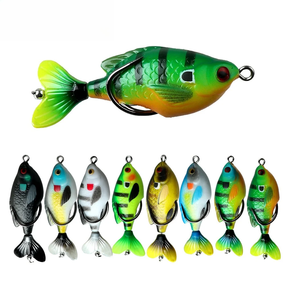 1pcs  Biomimetic Clownfish Lure 7cm 10g Multi-color Snag-Resistant Lure for Black Bass and Blackfish   Spinning Tail Crankbait