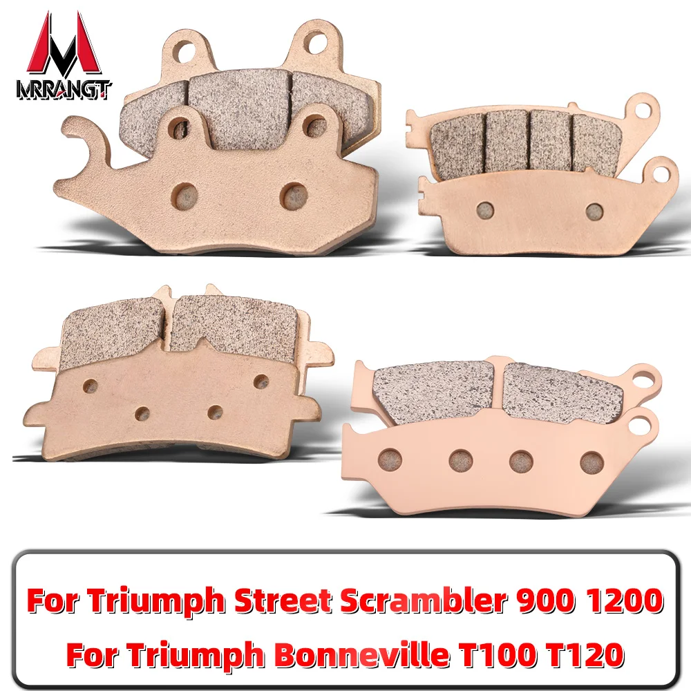 

MRRANGT Brake Pads For Triumph Street Scrambler 1200 900 Bonneville T100 T120 Sintered Metal Motorcycle Brake Pads Set