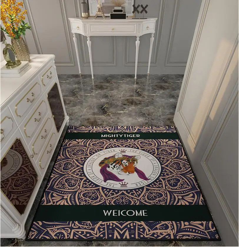 

Luxury Thick American Style Carpet Chic Horse Carpet Modern Living Room Kitchen Geometric Mat Non-Slip Mat Tapis Salon Area Rug