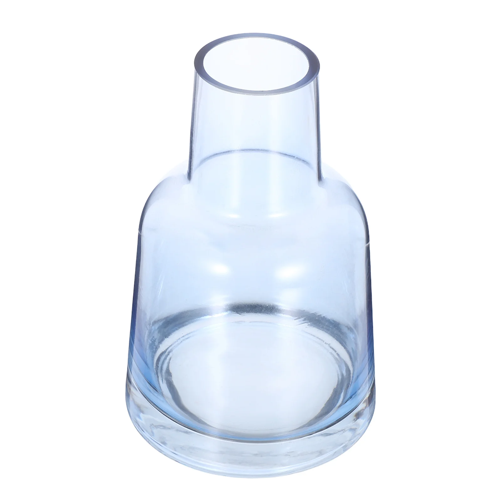 

Glass Flower Vase Bottle Brevicollis Grey Blue Decorative Flower Glass Container for Home Living Room Office Desktop Decoration