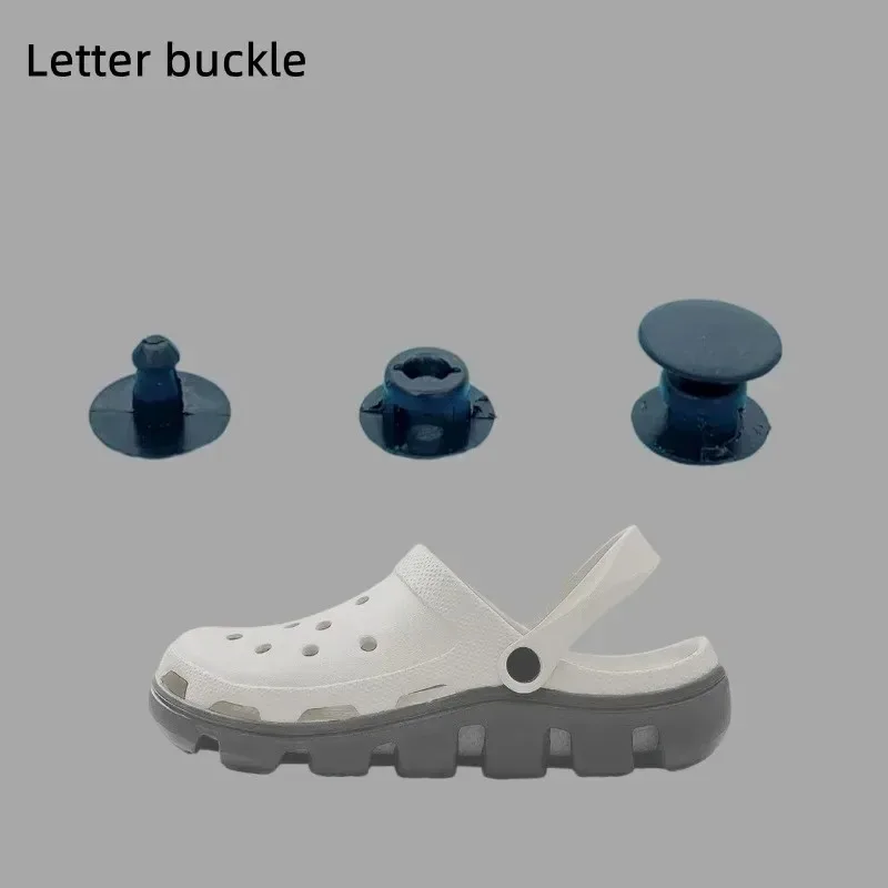 Lochschuhschnalle Weiß Schwarz Gartenschuh-Rückenschnalle Kunststoff Universal Strand-Reparatur für Jungen und Mädchen Großhandel – Detail 4