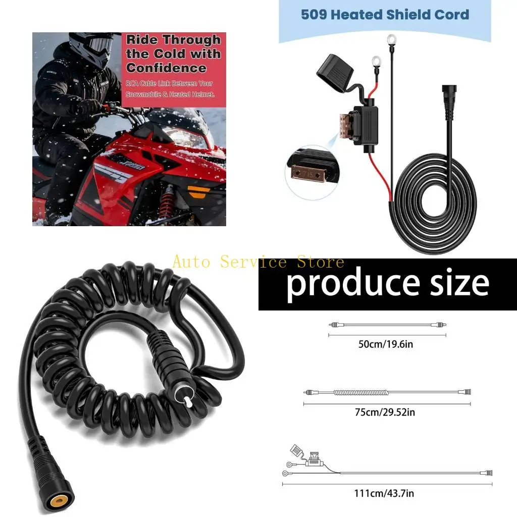 462A Snowmobile Helmet Heated Visors Wire With PU Insulation Ensures Flexibility 47-975 59-975C 0133-0098