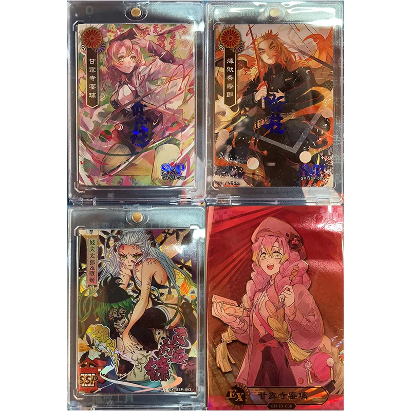 Anime Demon Slayer EX SSP Refractive Flash Card Kanroji Mitsuri Rengoku Kyoujurou Toys for boys Collection Cards Birthday Gift