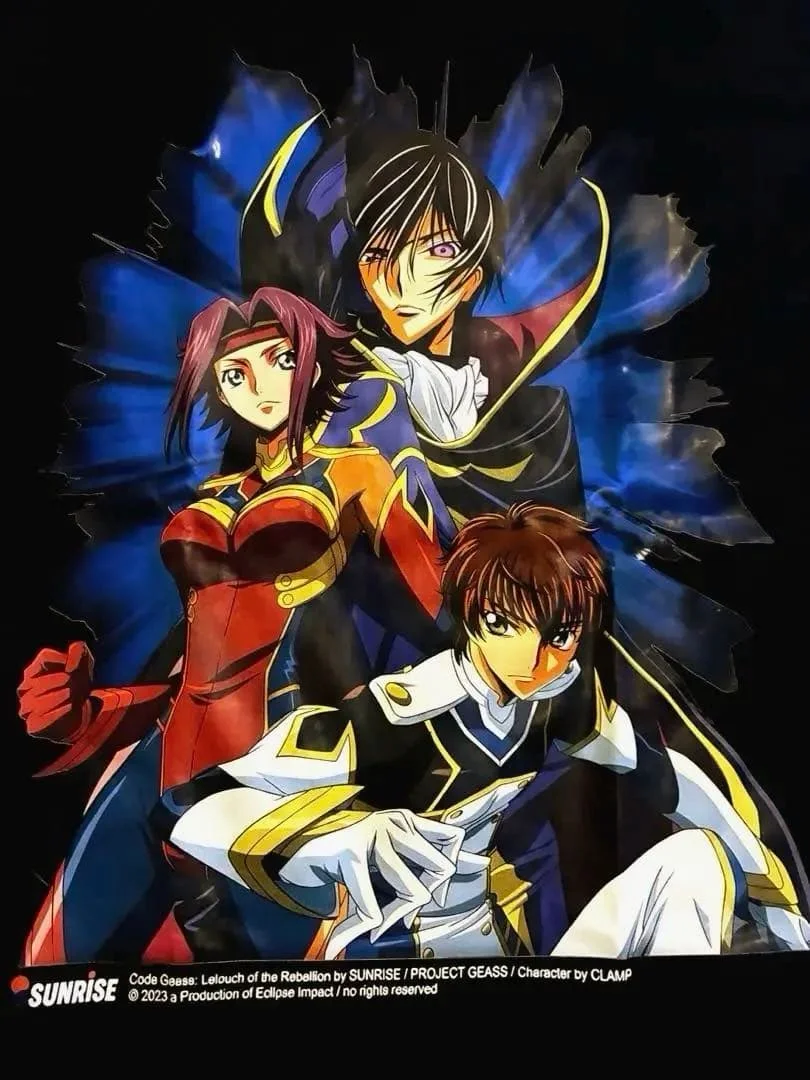 Code Geass Lelouch of The Rebellion Anime Kallen Suzaku CC Graphic T-Shirt Cotton Men Women Streetwear Tee
