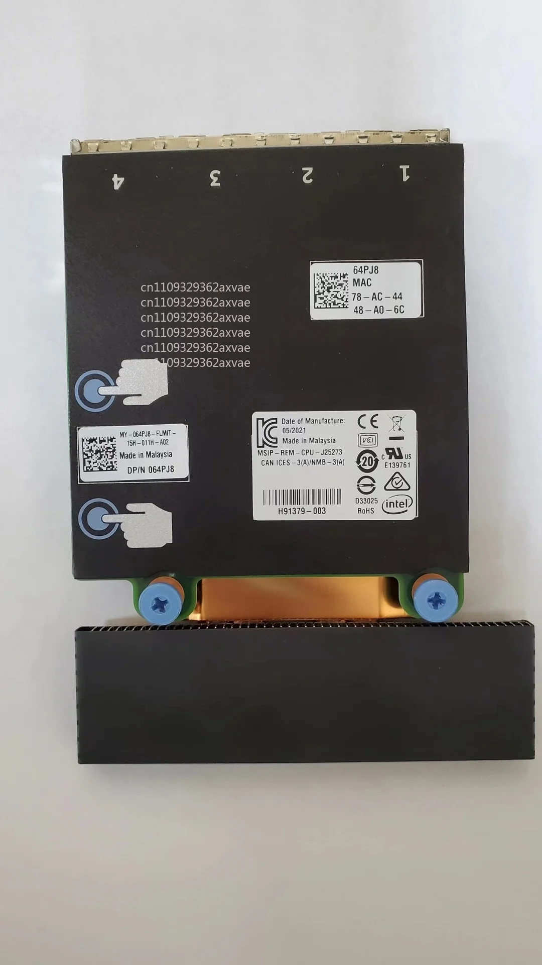 For Dell 64PJ8 064PJ8 X550‑T4 Quad‑10G RJ45 RNDC Network Card